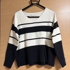 ROPE PICNIC ロペピクニック　ストライプニットセーター