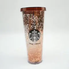 韓国限定 スターバックス ディズニーコールドカップ 星ラメ ブラウン系@NH43