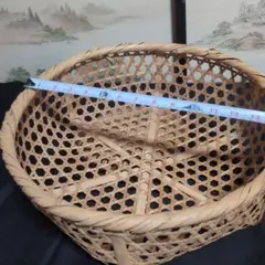 竹製 編み込みバスケット 直径45cm