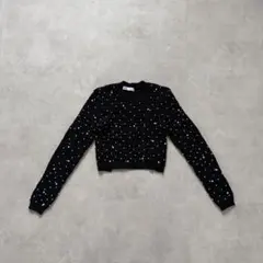 ZARA ザラ クロップドニットセーター パール ビーズのサムネイル