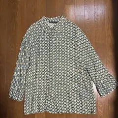 ZARA 幾何学模様 長袖シャツ