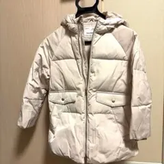 Zara Kids クリーム色ダウンコート 9歳