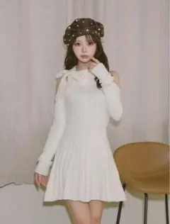 アメスリフレアニットミニワンピース darich