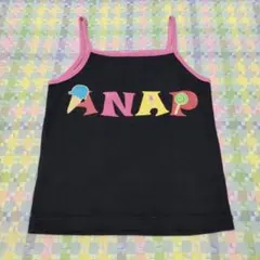 ANAP タンクトップ ブラック ポッププリントのサムネイル