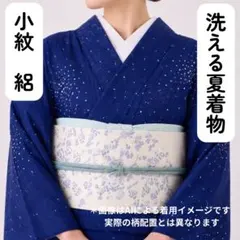 売切値下げ】〇606mif2〇洗える夏の着物！色無地 絽 濃紺〇美品 - メルカリ
