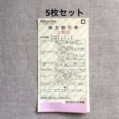 白洋舎 株主割引券 3割引 5枚セット