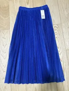 新品 コムサイズム レースプリーツスカート11号 定価9800円