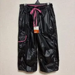 【未使用品】PUMA レディース クロップドパンツ ブラック ピンク507137のサムネイル