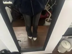 フレアデニム　ブラック　ジーンズ　韓国