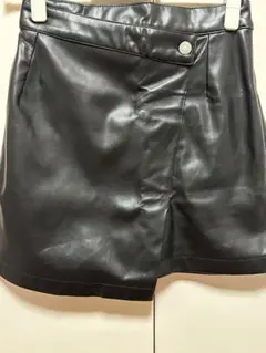 one way フェイクレザーラップスカート