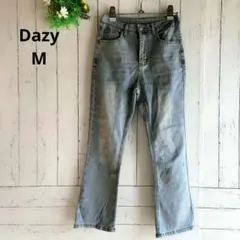 【Dazy】M フレアデニムパンツ ライトブルー