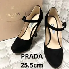 極美品 PRADA プラダ アンクルストラップパンプス 38.5(25.5cm)