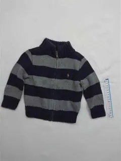 ■ポロ ラルフローレン ボーダー ニット ジップアップ 80 キッズ