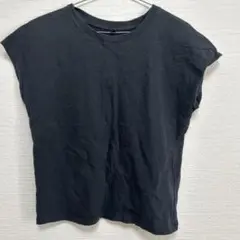 【UNIQLO】　ノースリーブ　黒 半袖Tシャツ Mサイズ