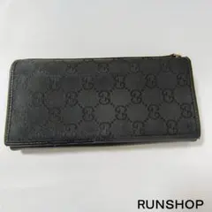 GUCCI グッチ ブラック 長財布 レザー レディース ブラック 人気