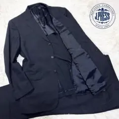 【キングサイズ２XL】J.PRESS セットアップスーツ 黒 AB8 通年 毛
