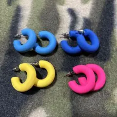 カラフルピアス4ペア まとめ売り