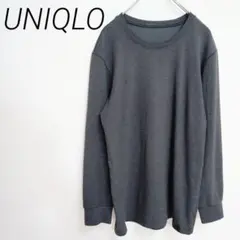UNIQLOグレー長袖カットソーHEATTECH ULTRA WARM☆3306