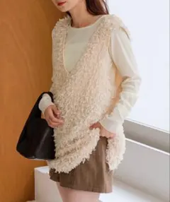 kastane 【裏地なし】ファーロングベスト