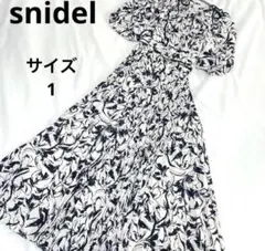 SNIDEL 2WAYボリュームスリーブプリントワンピース