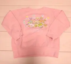 すみっコぐらし　ピンクトレーナー　裏起毛　120