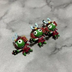ケロロ軍曹　武者　ケロロ　フィギュア　チャーム　キーホルダー　3点セット