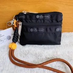 レスポートサック　黒　2段コインケース　ミニポーチ