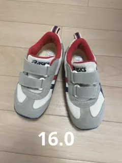 ASICS 16.0ベルクロスニーカー グレー/レッド