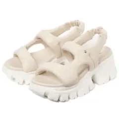 【R&E】パデッドタンクソールサンダル Sサイズ　ベージュ