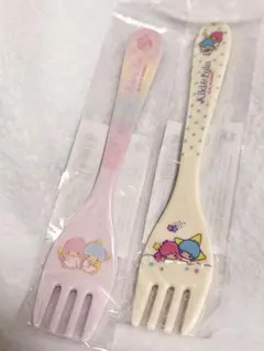 リトルツインスターズ  メラミンフォーク　セット　カトラリー　サンリオ