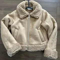 h&m アビエータージャケット　ムートンジャケット　8y　キッズ　ムートンコート