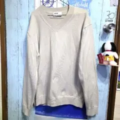 LOGAN vネックセーター ナチュラル