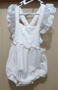 petit main フリル付きロンパース 80　プティマイン　女の子