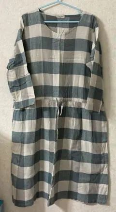 綿リネンワンピース　サマンサモスモス　SM2 ブロックチェック