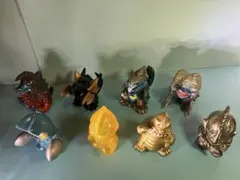 ウルトラマンSD全集　バンダイ食玩　指人形　怪獣　ティガ　8個　ソフビ　大きめ