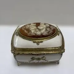カメオ装飾 オルゴール ジュエリーボックス ブルー ディズニー