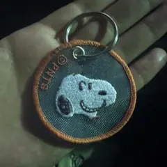 スヌーピー 刺繍 キーホルダー
