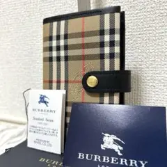 【新品未使用✨マイクロミニ/システム手帳】バーバリーロンドン　黒　5穴　レザー