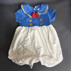【美品】ディズニー ドナルドダック　ロンパース 80cm バースデイ