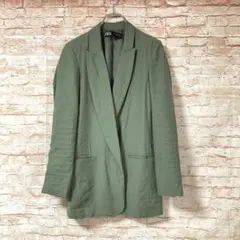 ザラ ZARA ジャケット テーラード スーツ フォーマル セレモニー カーキ