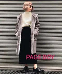 ページボーイ　フェイクムートンリバーシブルコート