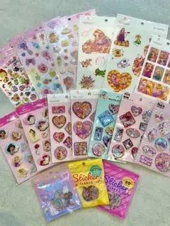 【大量まとめ】セリア ゆめかわ ディズニー シールセット プリンセス 3Dシール
