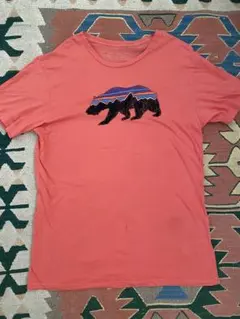 Patagoniaオーガニックコットン クマTシャツ コーラルピンク