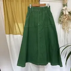 グリーン フレアロングスカートのサムネイル