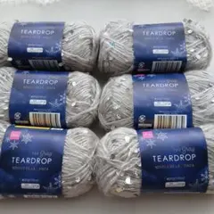 ダイソー ティアドロップ(グレー)６玉セット TEARDROP