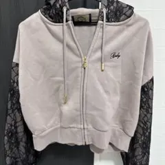 レーススリーブ クロップドパーカーセットアップ