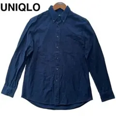UNIQLO ネイビー ボタンダウンシャツ COTTON100% Lサイズ