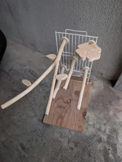 止まり木(M344)欅＋檜のステップ