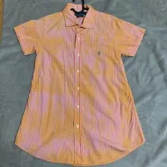 POLO RALPH LAUREN 半袖シャツ オレンジストライプ XXL