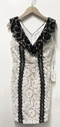 新品　an アン　キャバドレス　総レース　ボディコン　襟　ノースリーブ